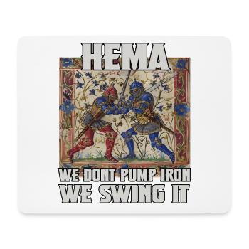 Chasseurs HEMA : Escrime historique et chevalerie - Tapis de souris (format paysage) - blanc - Devant
