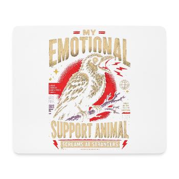 Emotional Support Raven Screams - Mouse Pad (horizontal) - white - Front