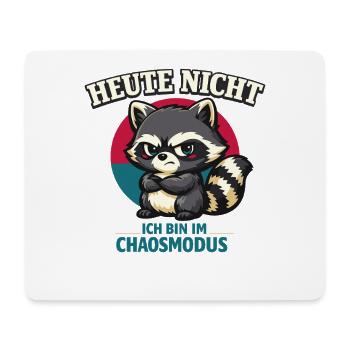 Heute nicht – frecher Waschbär im Chaosmodus - Mousepad (Querformat) - Weiß - Vorne