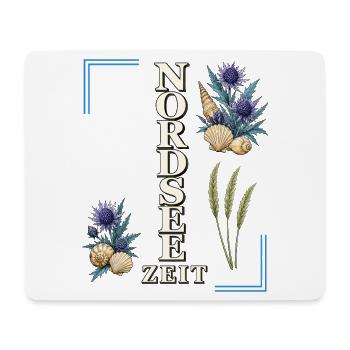 Nordsee Zeit – maritime Küsten liebe mit Disteln - Mousepad (Querformat) - Weiß - Vorne