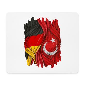 Proud of Germany and Turkey Flags - Mouse Pad (horizontal) - white - Front
