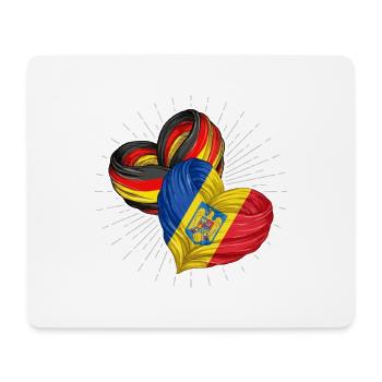 Amitié entre l’Allemagne et la Roumanie - Tapis de souris (format paysage) - blanc - Devant