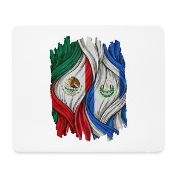 Proud of the flags of Mexico and El Salvador - Mouse Pad (horizontal) - white - Front