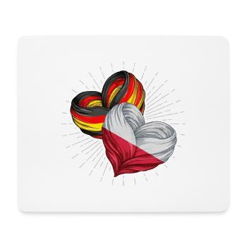 Amitié entre l’Allemagne et la Pologne - Tapis de souris (format paysage) - blanc - Devant