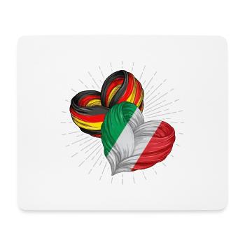 Friendship between the flags of Germany - Mouse Pad (horizontal) - white - Front