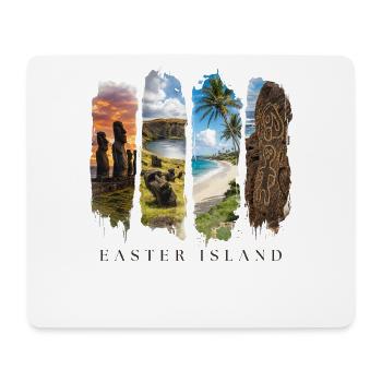 Osterinsel Urlaub Travel – Südsee Kultur Motiv - Mousepad (Querformat) - Weiß - Vorne
