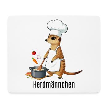 Herdmännchen Koch Gastronomie Beikoch Lustig  - Mousepad (Querformat) - Weiß - Vorne