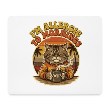 Cat I'm allergic to Morgende - Mouse Pad (horizontal) - white - Front