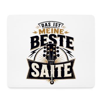 Gitarre - Das ist meine beste Saite - Mousepad (Querformat) - Weiß - Vorne