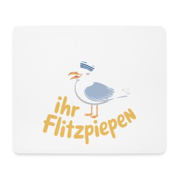 Moin Ihr Flitzpiepen Norddeutsch Hamburg Büro Moin - Mousepad (Querformat) - Weiß - Vorne