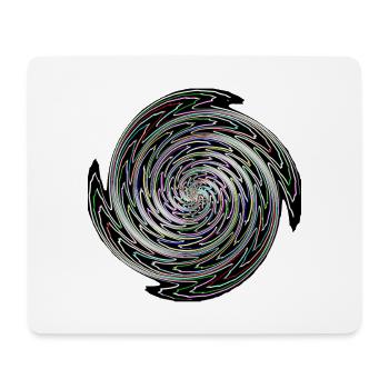 Spirale tourbillonnante de couleur - Tapis de souris (format paysage) - blanc - Devant