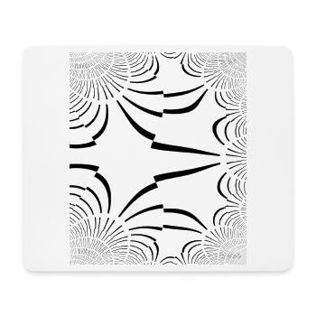 Radial-Fingerprint Muster - Mousepad (Querformat) - Weiß - Vorne