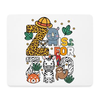 Z Is For Zoo Party Jungle Zoo Birthday Animals - Mouse Pad (horizontal) - white - Front