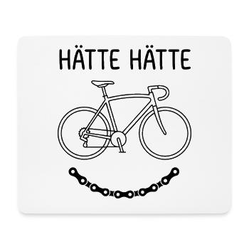 Hätte Hätte Fahrradkette lustige Fahrrad Sprüche - Mousepad (Querformat) - Weiß - Vorne