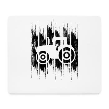Graphisme du tracteur - Tapis de souris (format paysage) - blanc - Devant