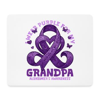 Grand-père – Éducation à Alzheimer - Tapis de souris (format paysage) - blanc - Devant