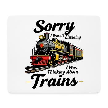 Zug Humor - Mousepad (Querformat) - Weiß - Vorne