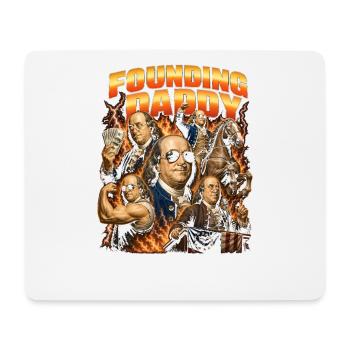 Founding Father Ben Franklin, July 4 - Mouse Pad (horizontal) - white - Front