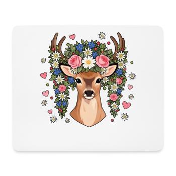 Festival folklorique Hirsch Edelweiss Hearts Costumes traditionnels - Tapis de souris (format paysage) - blanc - Devant