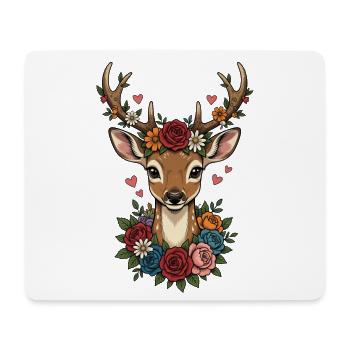 Remplacement des costumes traditionnels du Festival folklorique Deer Antlers Hearts - Tapis de souris (format paysage) - blanc - Devant