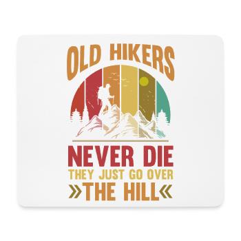 Hiking Mountain Trail Backpacking Outdoors Wildern - Mousepad (Querformat) - Weiß - Vorne