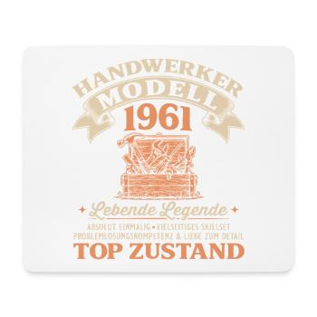 65. Geburtstag Handwerker Modell 1961 - Mousepad (Querformat) - Weiß - Vorne