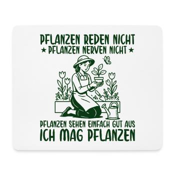 Pflanzen Nerven nicht Retro Gärtnerin - Mousepad (Querformat) - Weiß - Vorne