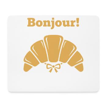 Breakfast Bonjour Funny Brunch Coffee Pancake - Mouse Pad (horizontal) - white - Front
