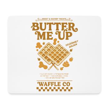 Breakfast Butter Me Up Funny Brunch Coffee Pancake - Mouse Pad (horizontal) - white - Front