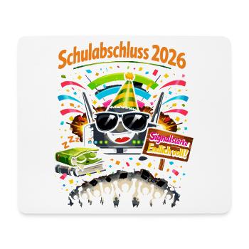 Schulabschluss 2026 - das WLAN hat fertig - Mousepad (Querformat) - Weiß - Vorne