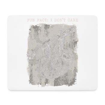Funny sarcastic fun fact I don't care - Mouse Pad (horizontal) - white - Front