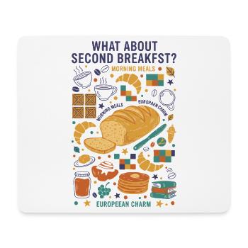 Breakfast What About Second Breakfast Brunch - Mouse Pad (horizontal) - white - Front