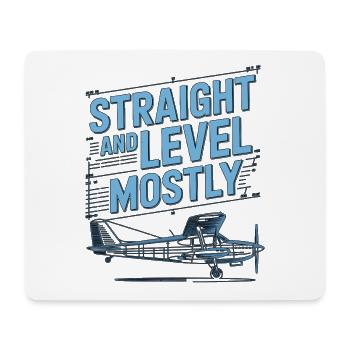 Private Pilot Straight And Level Flight Attendant - Mouse Pad (horizontal) - white - Front