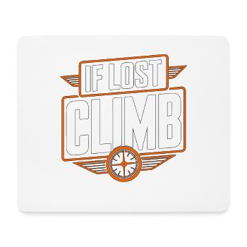 Private Pilot If Lost Climb Aviation Enthusiast - Mouse Pad (horizontal) - white - Front