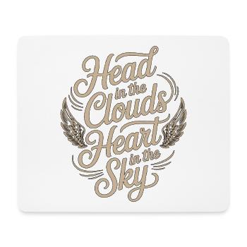 Private Pilot Head In The Clouds Loves Aviation - Mouse Pad (horizontal) - white - Front