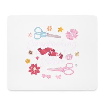 Sœurs du scrapbooking - Tapis de souris (format paysage) - blanc - Devant