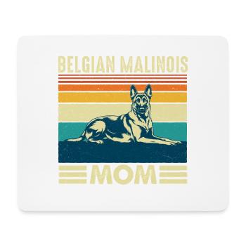Belgische Malinois-Mama Schäferhund-Mama - Mousepad (Querformat) - Weiß - Vorne