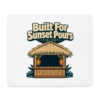 Barman Shift Construit pour Sunset Verse du Rhum Tiki Hu - Tapis de souris (format paysage) - blanc - Devant