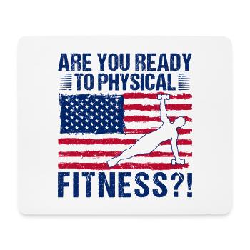 Fitness Fanatics Ready Physical Fitness - Tapis de souris (format paysage) - blanc - Devant