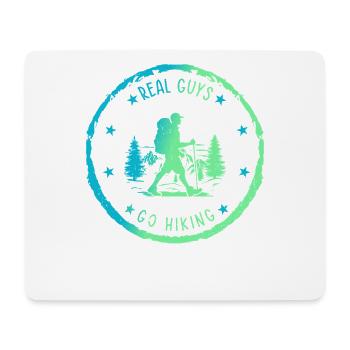 Adventure Hiking - Real guys go Hiking - Mouse Pad (horizontal) - white - Front