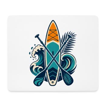  Funny SUP Paddleboard Board Stand Up paddel - Mousepad (Querformat) - Weiß - Vorne