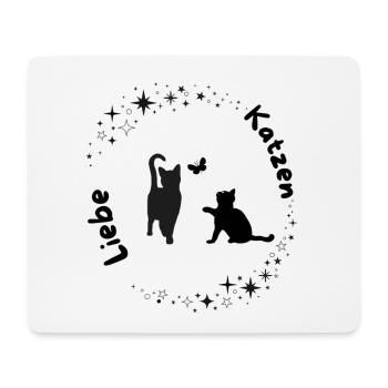Lune Amour Magique des Chats - Tapis de souris (format paysage) - blanc - Devant