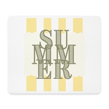 Typographie estivale Rayée jaune - Tapis de souris (format paysage) - blanc - Devant
