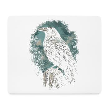 Rabe Raben - Mousepad (Querformat) - Weiß - Vorne