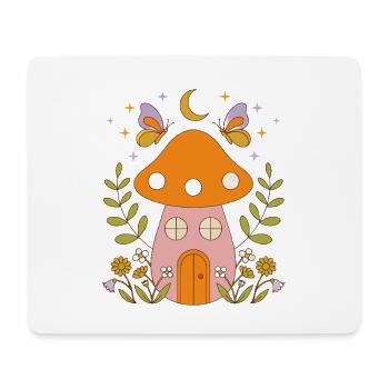 Moonlit Mushroom Cottage - Mouse Pad (horizontal) - white - Front