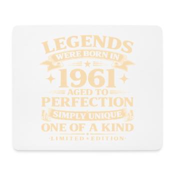 Born in 1961 Simply unique - Mouse Pad (horizontal) - white - Front