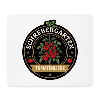 Tomatenliebe Logo aus Schirebergarten - Mousepad (Querformat) - Weiß - Vorne