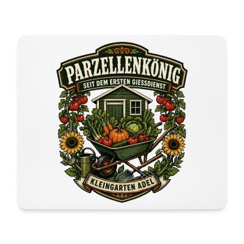 Parzellenkönig seit dem ersten Gießdienst - Mousepad (Querformat) - Weiß - Vorne