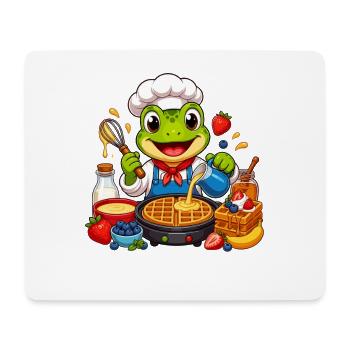 Cuisson de grenouilles au four de gaufres - Tapis de souris (format paysage) - blanc - Devant