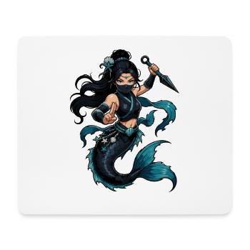 Sea Ninja Mermaid - Mouse Pad (horizontal) - white - Front
